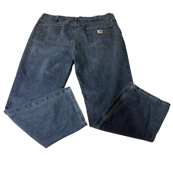 Carhartt Mens Relaxed Fit Jeans Size 40x32 Durable Denim Blue Workwear - Picture 6 of 7